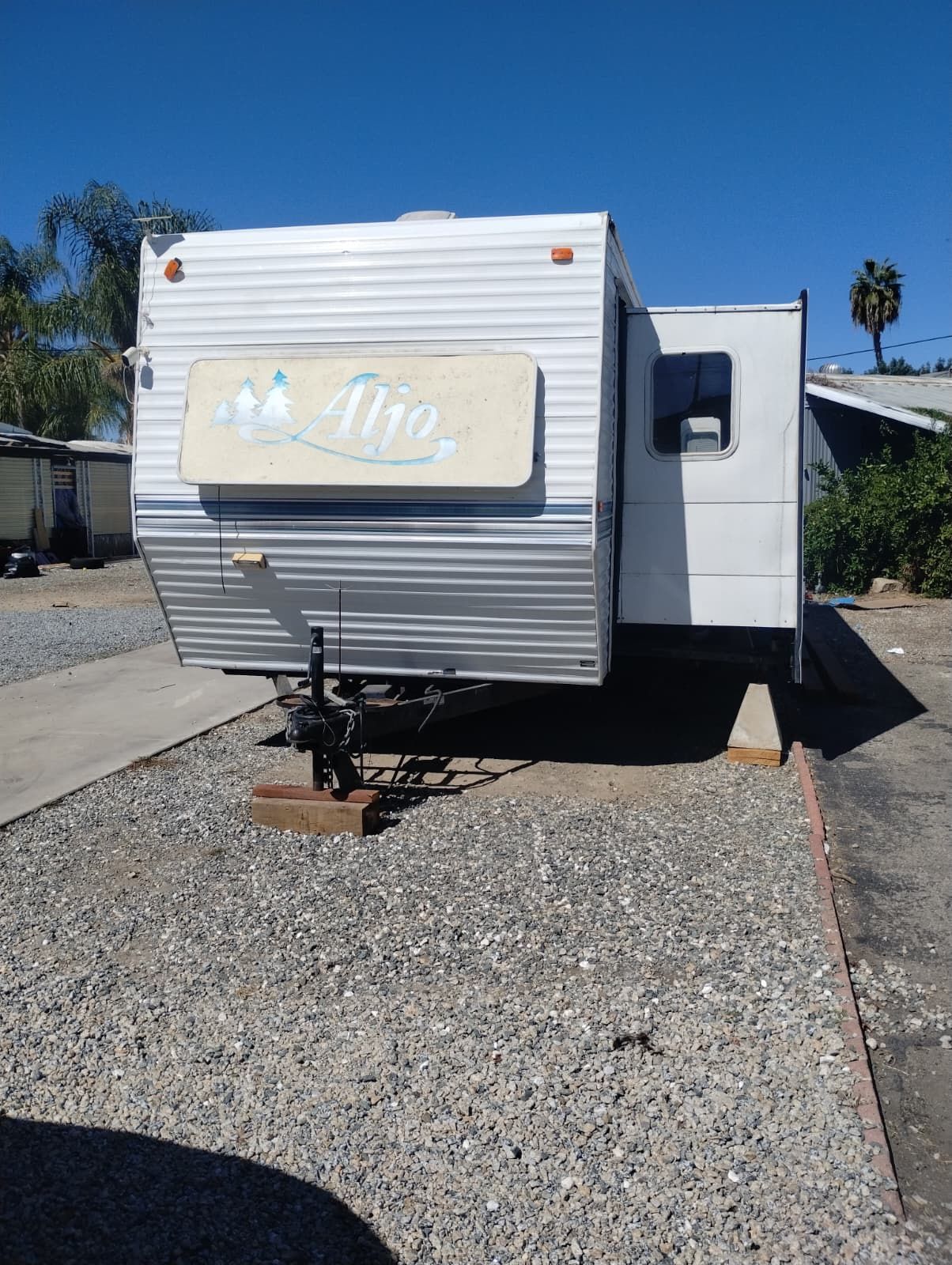 2001 Aljo RV 40ft For Sale In an all age Mobile home Park