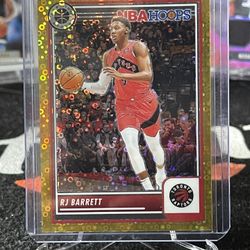 2023-24 Panini Nba Hoops Premium Stock - RJ Barrett #158 Gold Disco /10