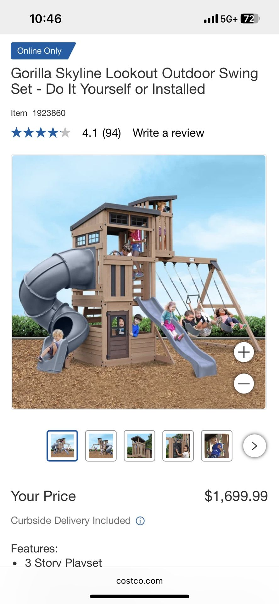 Gorilla skyline Wooden Playset In