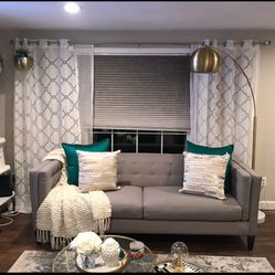 Grey Sofa  - Removable Cushions 