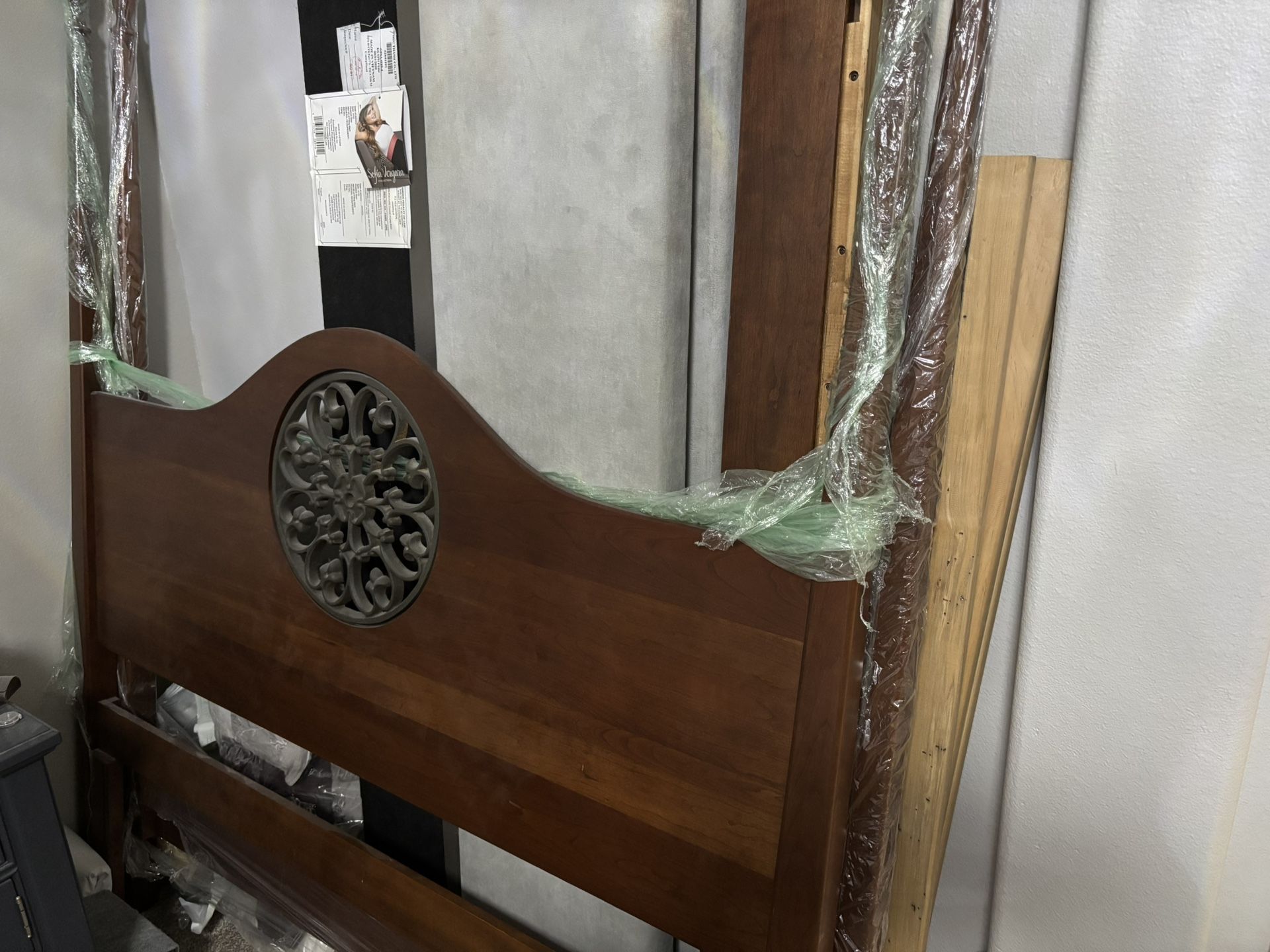 Wrought Iron And Wood Queen Four Post Bed Frame