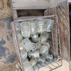Insulators  Glass Antique  3$ Ea