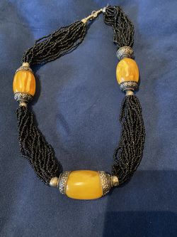 Amber Stone Necklace
