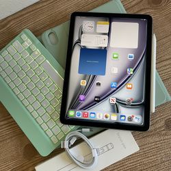 Apple iPad Air 11” M2 chip 128GB (2024 / Green) with keyboard and pencil (100 % battery) 