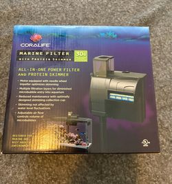 New Coralife Marine Filter with Protein Skimmer for saltwater aquarium