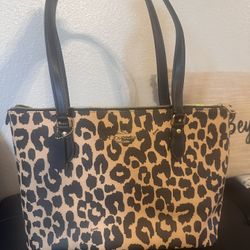 Leopard Coach Tote & matching Wallet