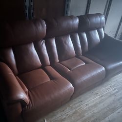 Couch brown leather