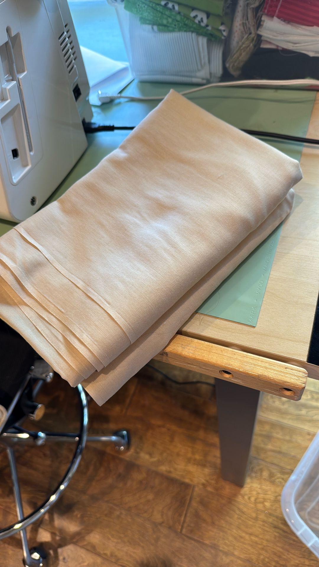 5 1/2 yards of tan material