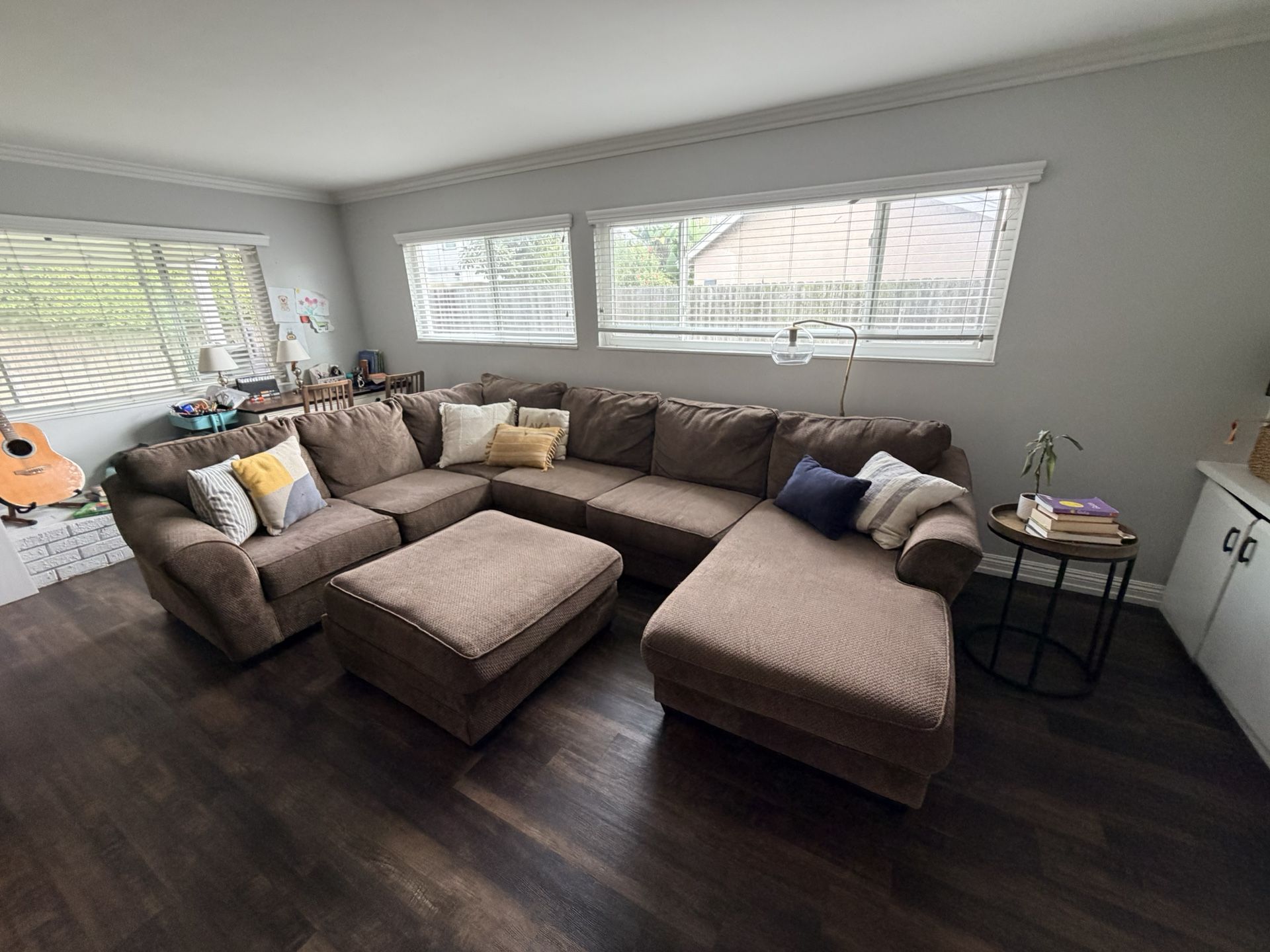 ashley sectional couch with ottoman