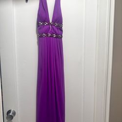 Purple Dress With Rhinestones 