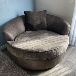 oversized brown chair 