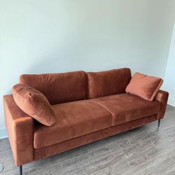 Red Velvet Couch