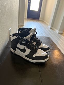 Nike Dunk High Panda Black White DD1399-105 Size 6, No Box,Used