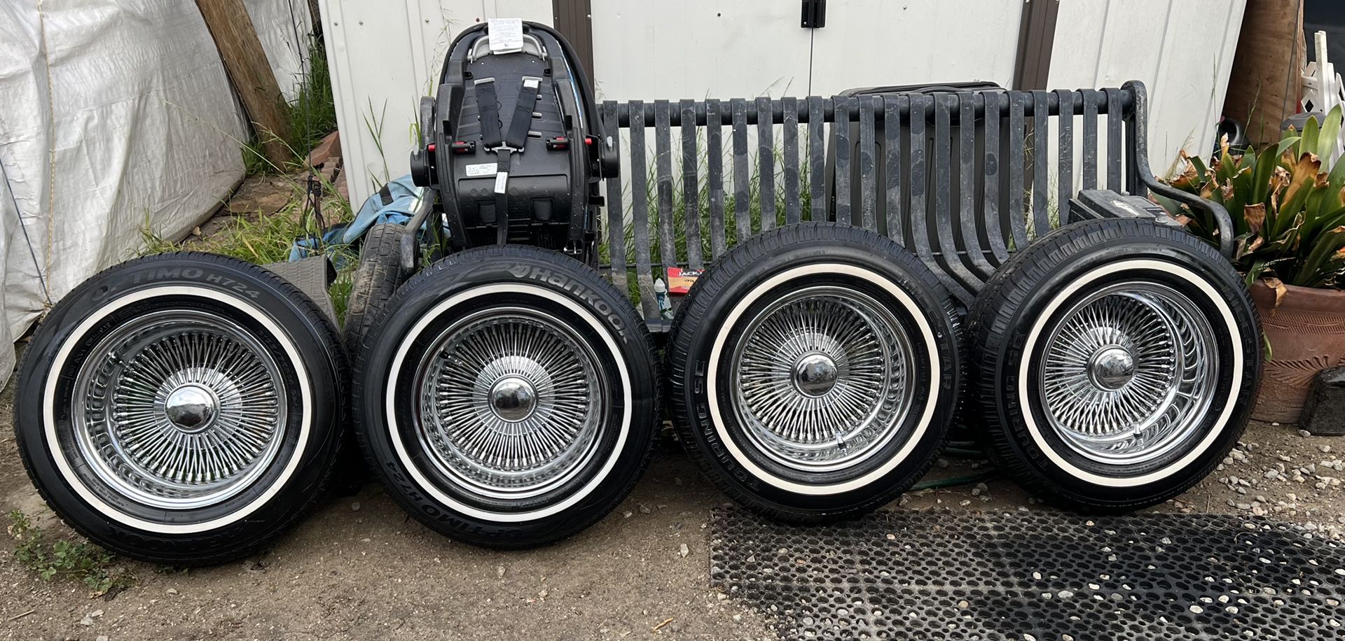 14X7 Wire wheels
