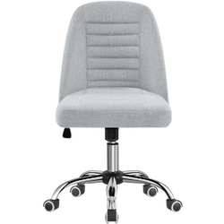 Mid Back PU Leather Armless Desk Office Chair