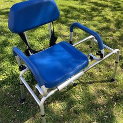 Sliding Shower Chair Tub Transfer Bench for Bathtub with Swivel Seat, Padded Shower Bench with Pivoting Arms, Height Adjustable Shower Seat, 350 lbs, 