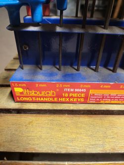 18 PIECE LOCK HANDLE HEX KEYS