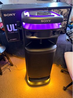 Sony ≈ (ULT Tower 10) Ultimate Party Tower Speaker – Loud 360° Sound, Bluetooth, ULT Bass & Mic