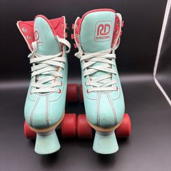 Roller Derby Quad Skates YOUTH Size 12-2 Watermelon Turquoise Blue Color
