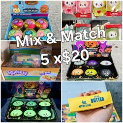 Mix & Match Squishy Toy Bundle 5 for $20