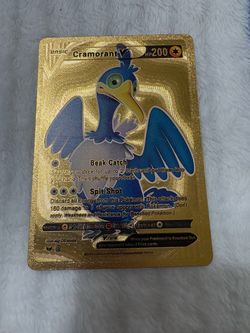 Pokemon Cramorant V Gold Full Art SWSH075 Shining Fates Card