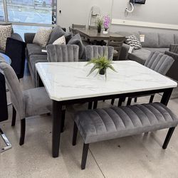 6pc Dining Set 🩶🩶🩶