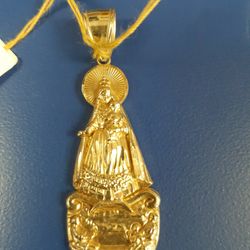 Pendant  Religious St Barbara  10k ,5.5gr