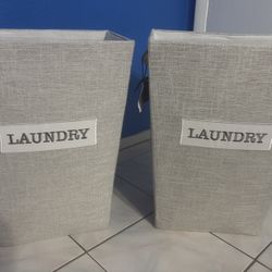 2 Fabric Laundry Hampers (2 for $10)