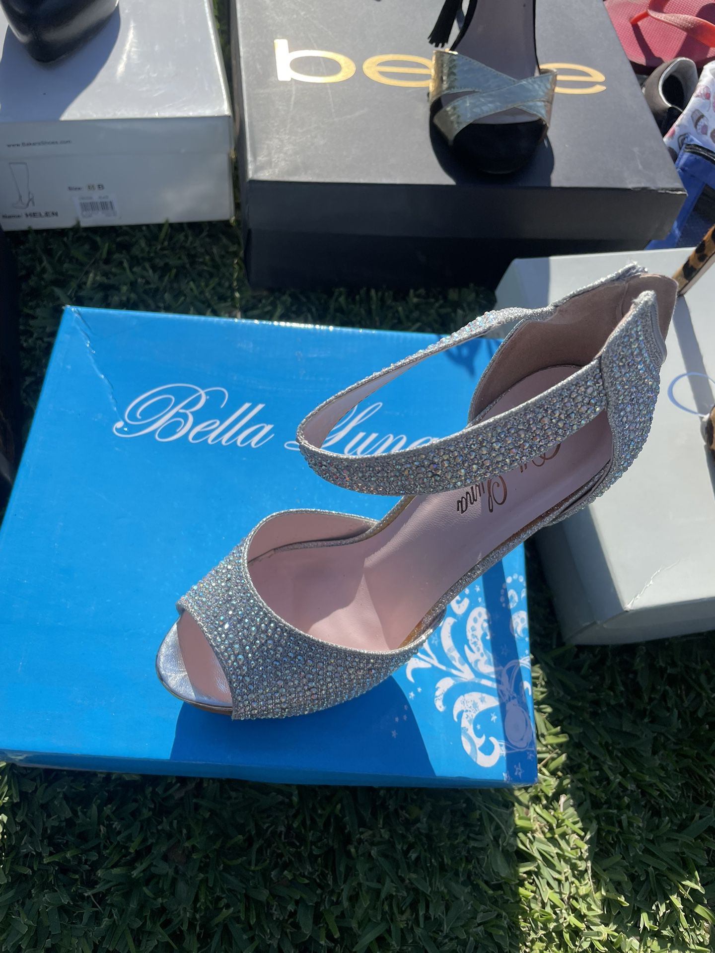 Silver Bella Luna Stilleto heels