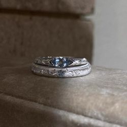 S925 sterling silver mosan horse eye sparkling diamond hollow couple ring a pair of high-end men's and women's silver ring Valentine's Day gift