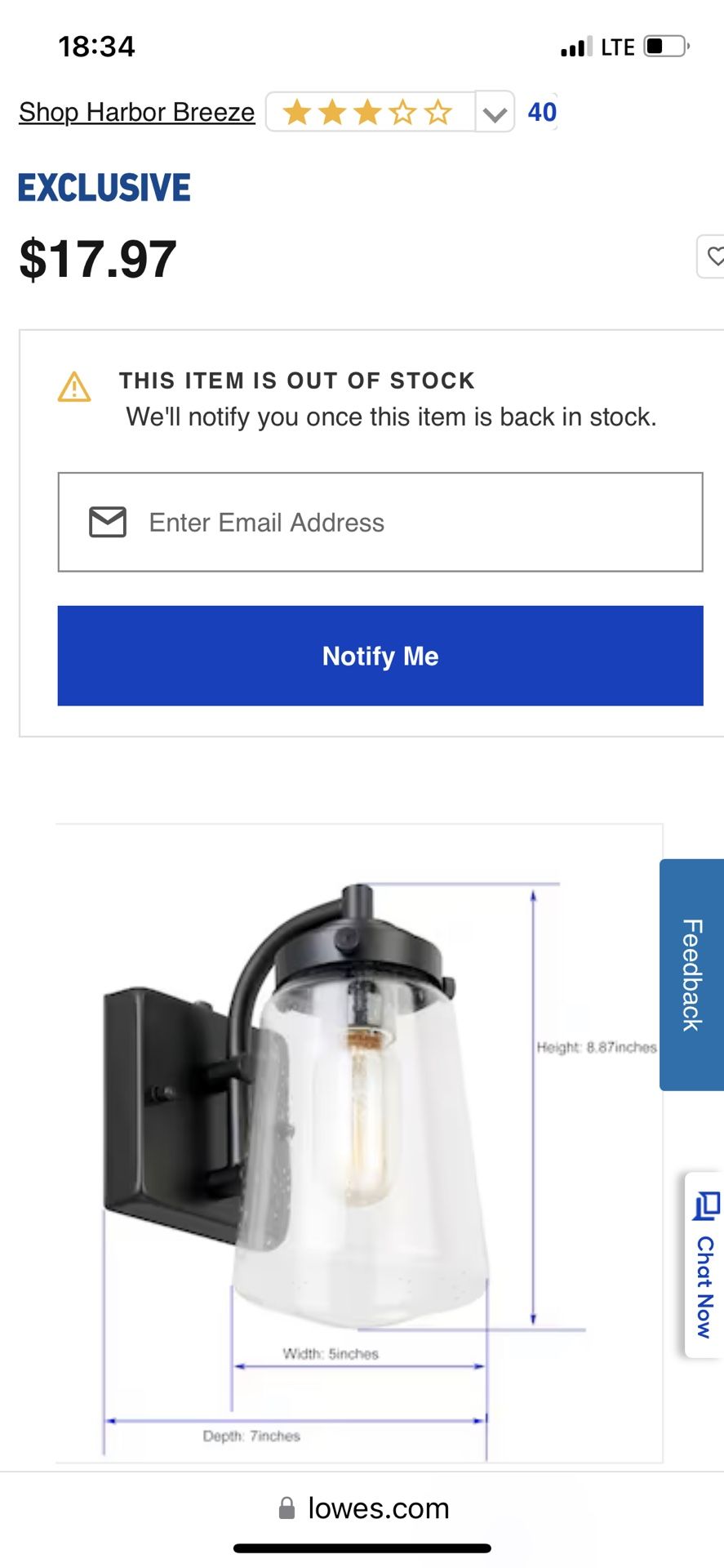 candil para exterior nuevo $15