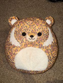 Squishmallows 16-Inch Cherie Saber Tooth Tiger to Your Squad, Ultrasoft Stuffed Animal Large Plush Toy, Official Kelly Toy Plush. Has light stains, fu