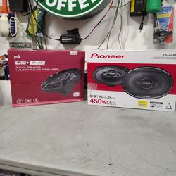 6x9 Polk AUDIO speakers Marine certified CAR Marine ATV450 watt 3way/ PIONEER 6X9 3-WAY 450WATT NEW IN BOX $100EACH