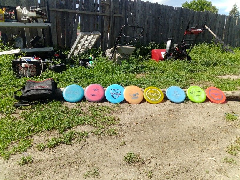 Disc Golf Discs And Bag
