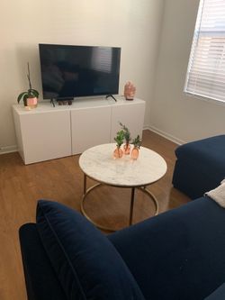 White marble coffee table