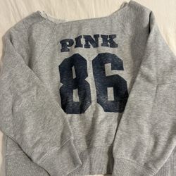 VS pink off the shoulder sweatshirt