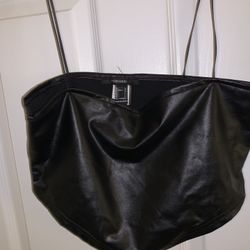 New Forever 21 leather crop top