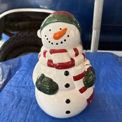 Christmas Snowman Cookie Jar