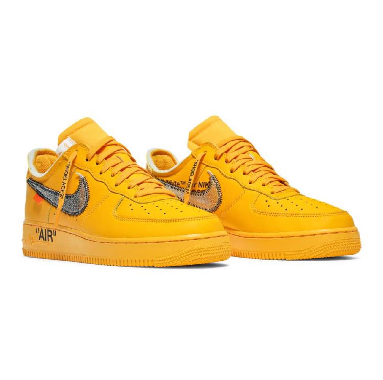 Brand New Nike Air Force 1 Low OFF-WHITE University Gold / Lemonade Size 15