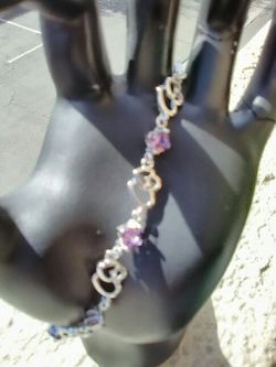 Sterling silver CZ bracelet
