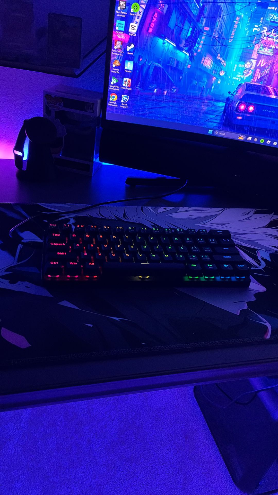 60% Full RGB Gaming Keyboard Super Clicky Switches