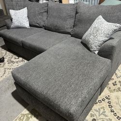 Free Delivery* Beautiful Gray Sofa Reversible Chaise