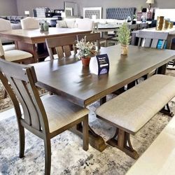 5PC Wooden Dining table set