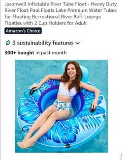 Inflatable River Tube Float - Adult XL Heavy Duty River Float with bottom Mesh