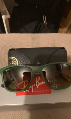 Ray Ban shades. Green frame