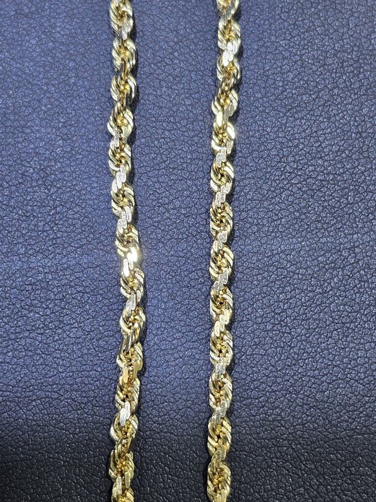 14kt YG Rope Chain. (C-3) 21", 3mm, Solid. ASK FOR RYAN. #(contact info removed)52