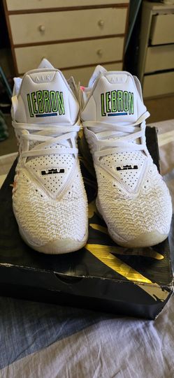 Nike Lebrons Mens XVII size 12. White/Black/multi color