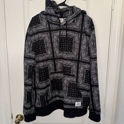 Men’s Bandana Print Fleece Hoodie 