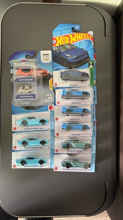 Hot wheels lot - Tesla - Nissan skyline - Porsche - micro machines