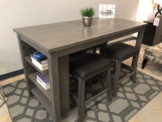 BRAND NEW GRAY DINING SET